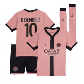 Paris Saint-Germain Ousmane Dembele #10 Dětské Alternativní dres komplet 2024-25 Krátký Rukáv (+ trenýrky)